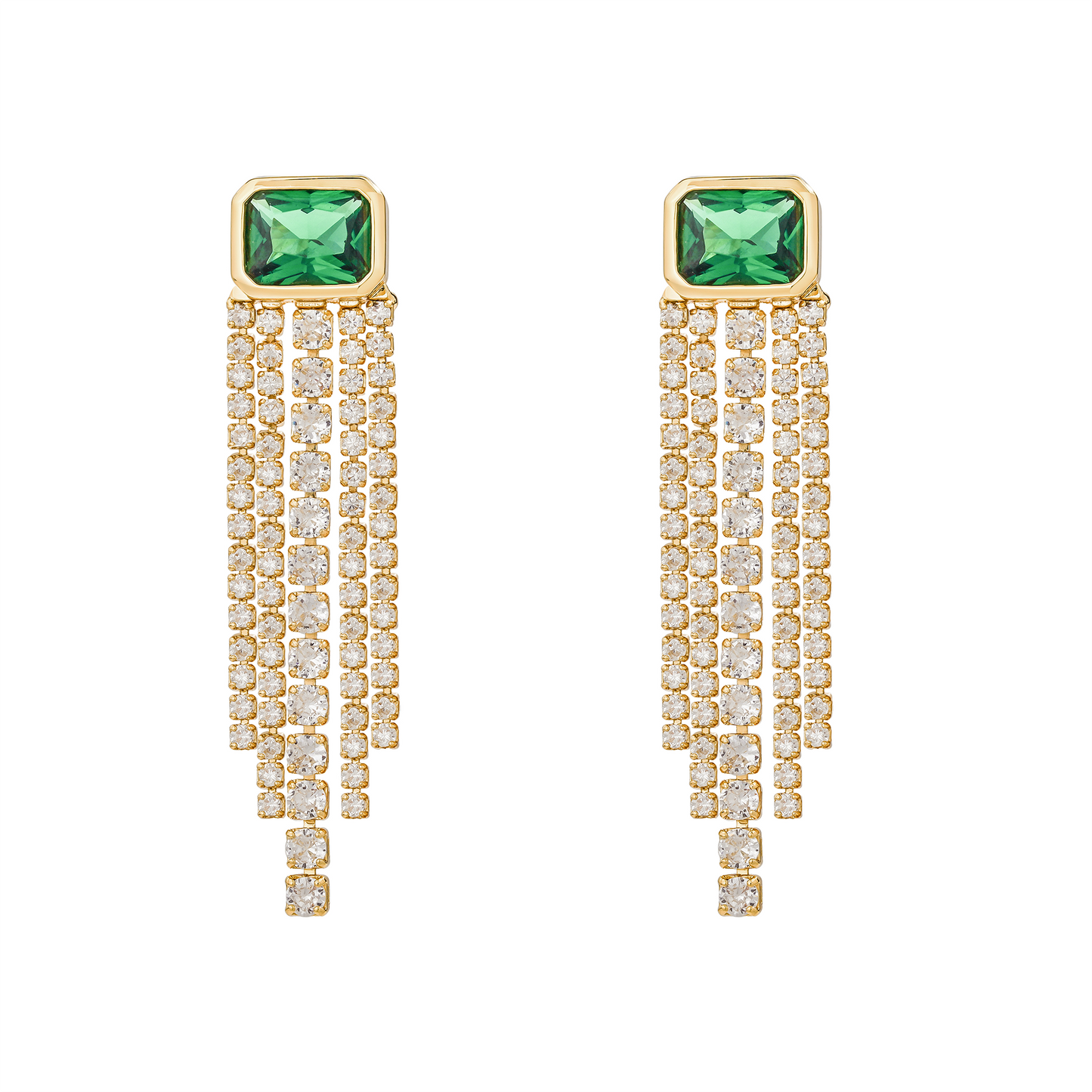 Tatum Emerald Statement Earrings