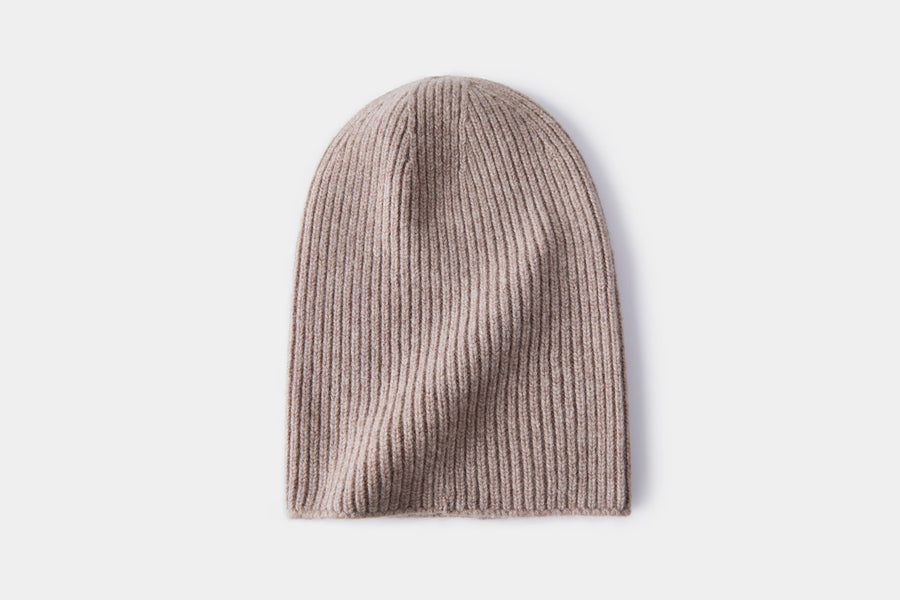 Oat Cashmere Wool Beanie