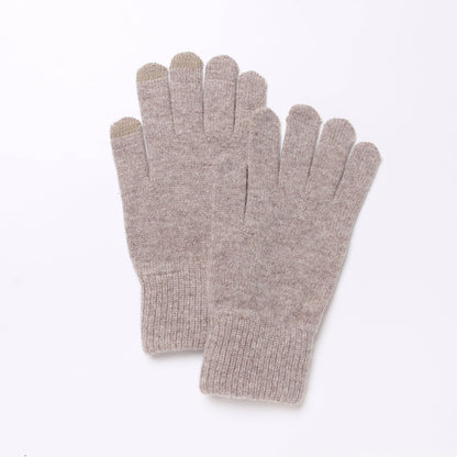 Touchscreen Gloves in Merino Wool: Oatmeal
