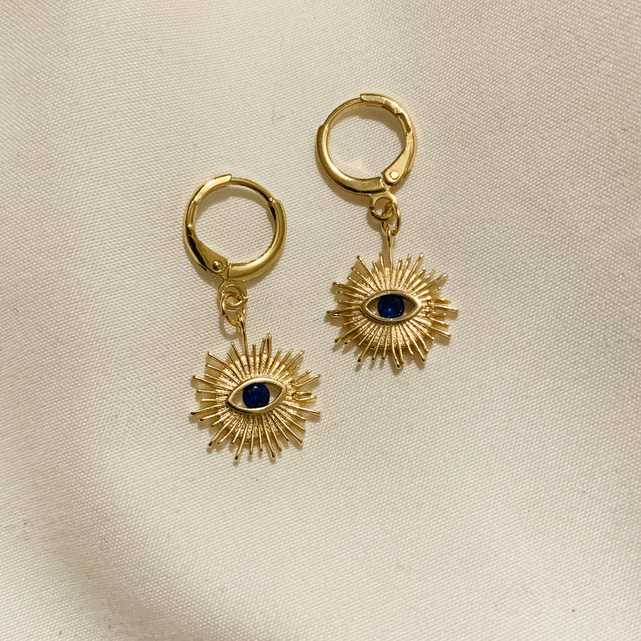 Blue Sun Earrings