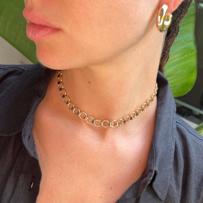 One in A Million Silver Choker Necklace: 15" / Gold Filled