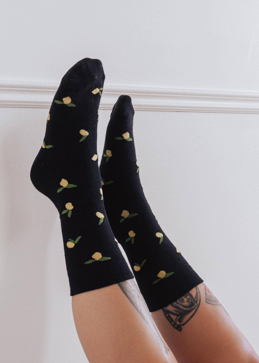 Lemons cotton socks