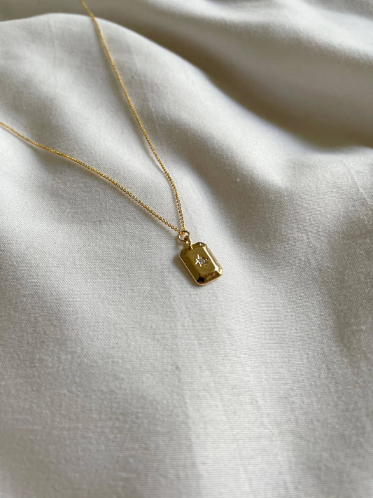 Satellite of Love Tiny North Star Charm Necklace Gold Filled