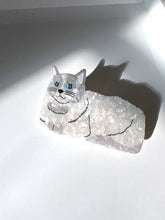 Load image into Gallery viewer, Hand-painted Ragdoll Cat Claw Hair Clip | Eco-Friendly: Grey