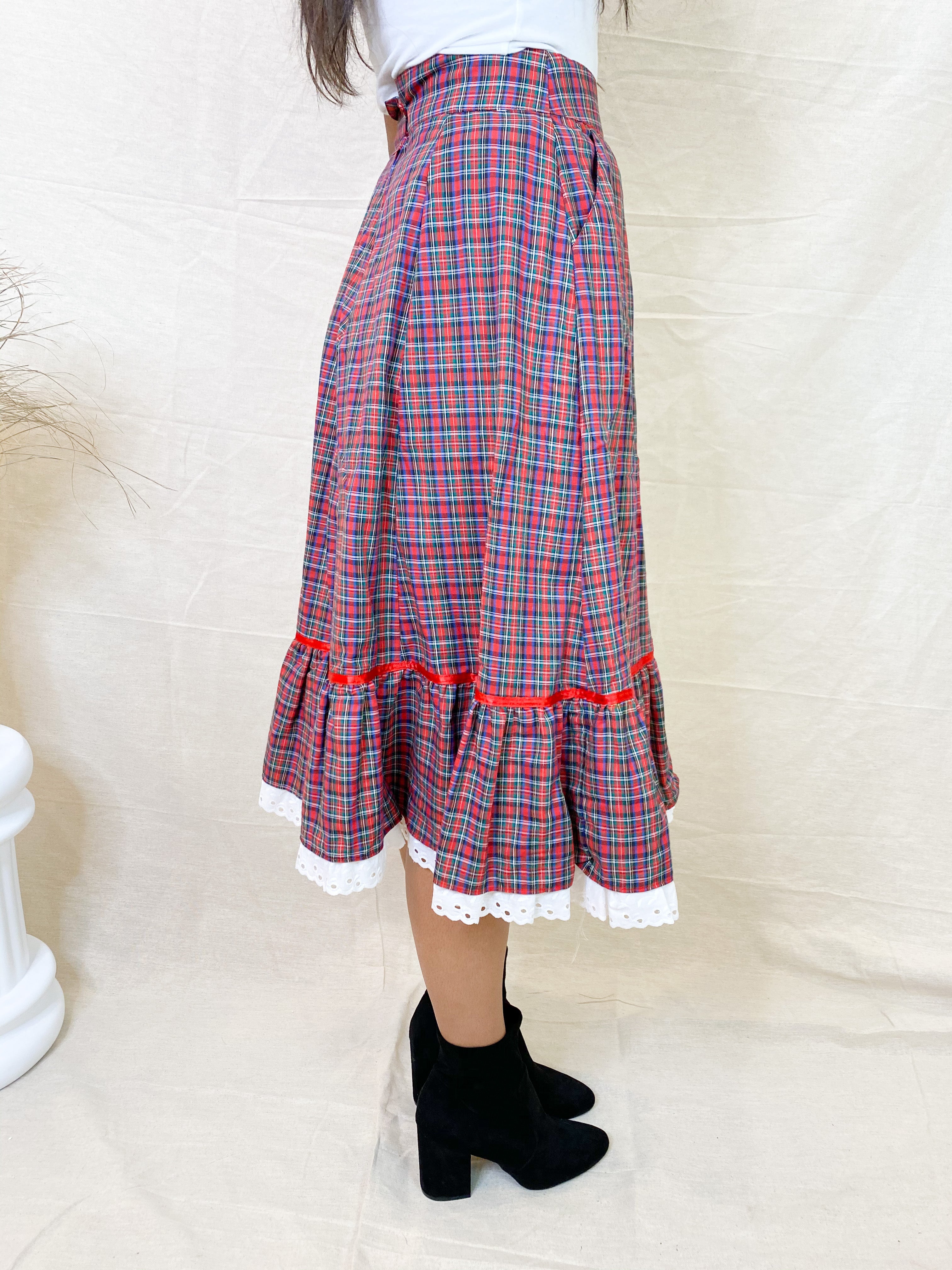 The Penny Plaid Skirt, 1970's