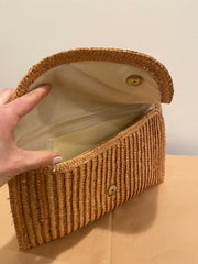 Boho Wicker Envelope Clutch