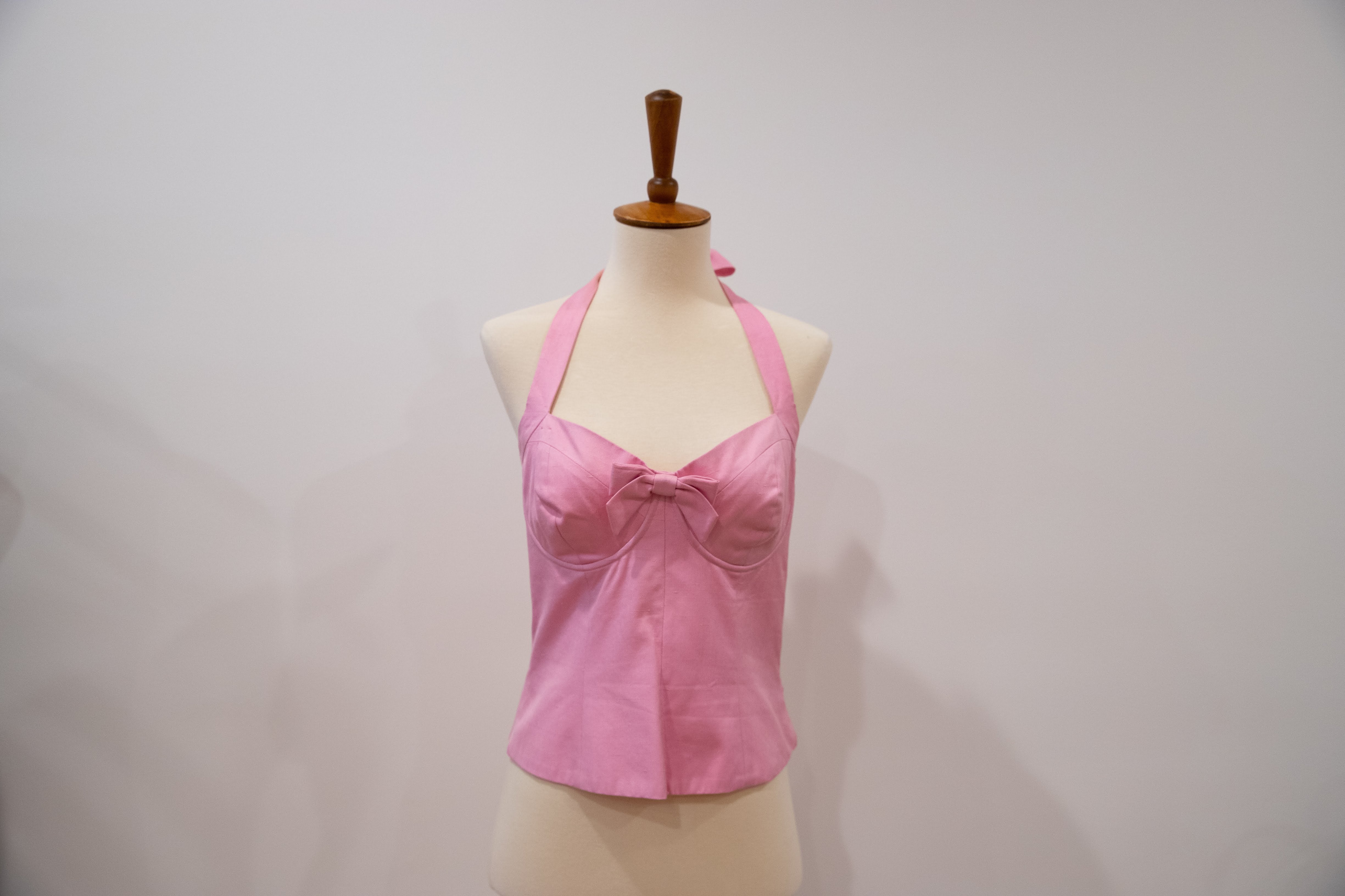 1980's Pink Sweetheart Halter Top