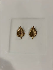 Gold Leaf Earrings, 1980's