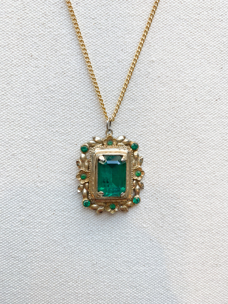 Emerald Green Pendant, 1950's