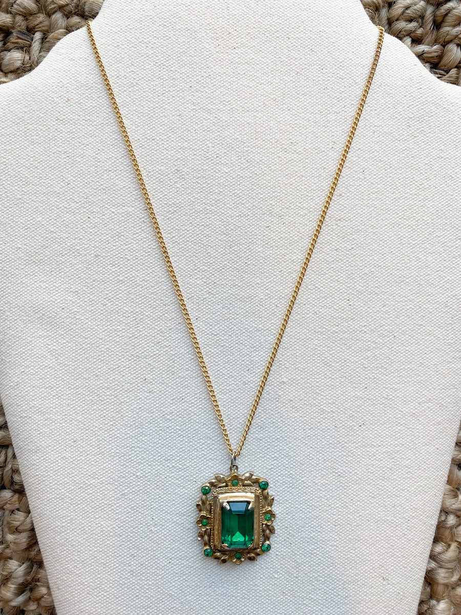 Emerald Green Pendant, 1950's