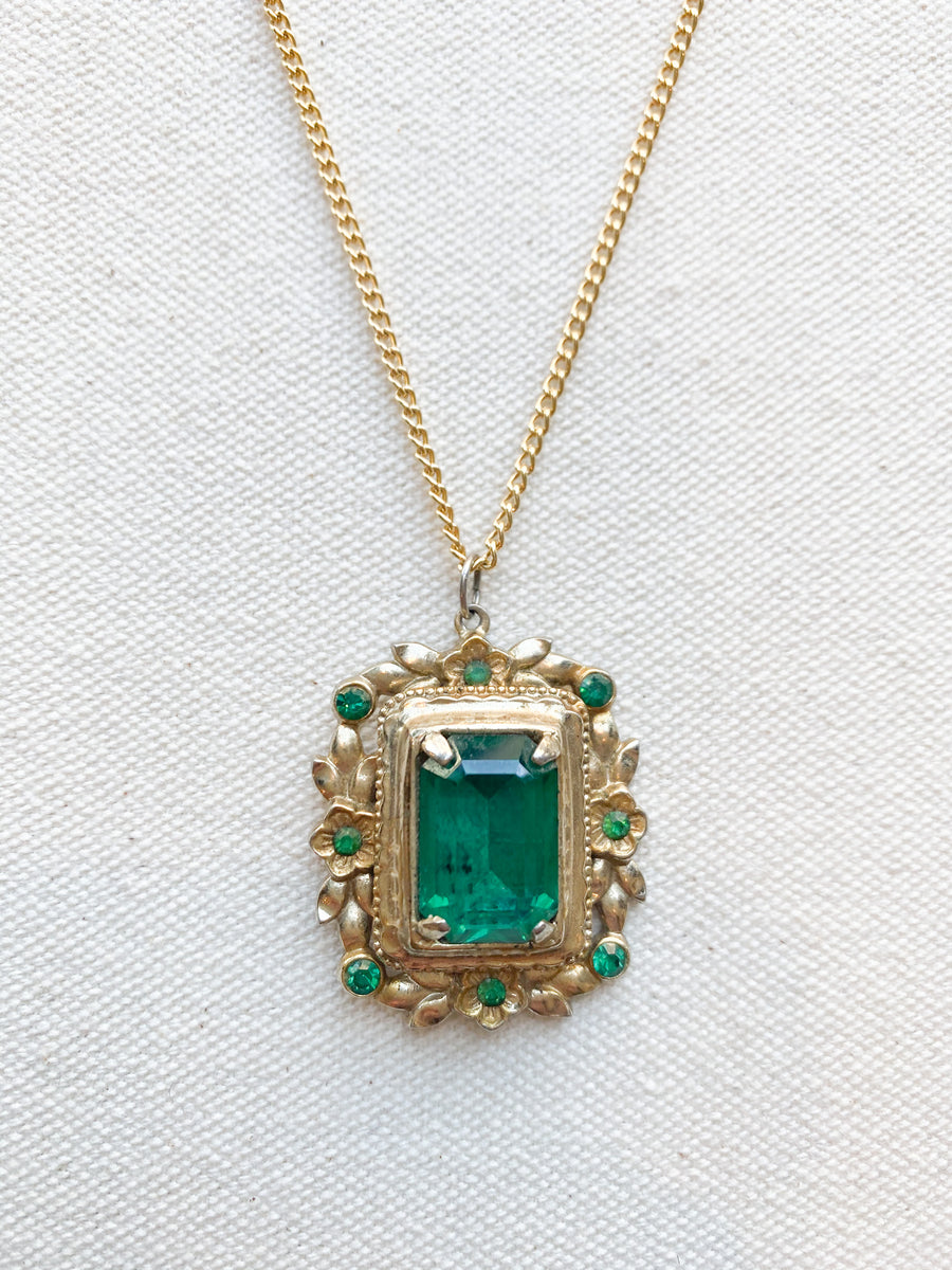 Emerald Green Pendant, 1950's