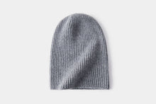 Load image into Gallery viewer, Grey Cashmere Wool Beanie: Grey