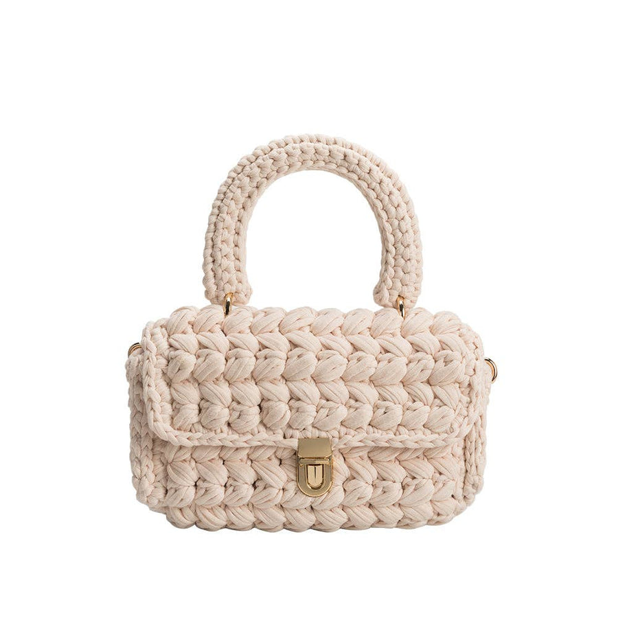 Avery Jersey Knit Crossbody Bag in Cream