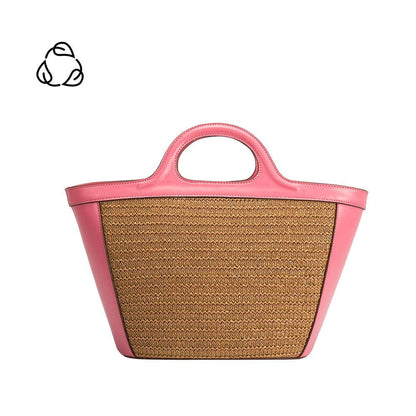 Amalfi Recycled Vegan Medium Top Handle Bag in Pink