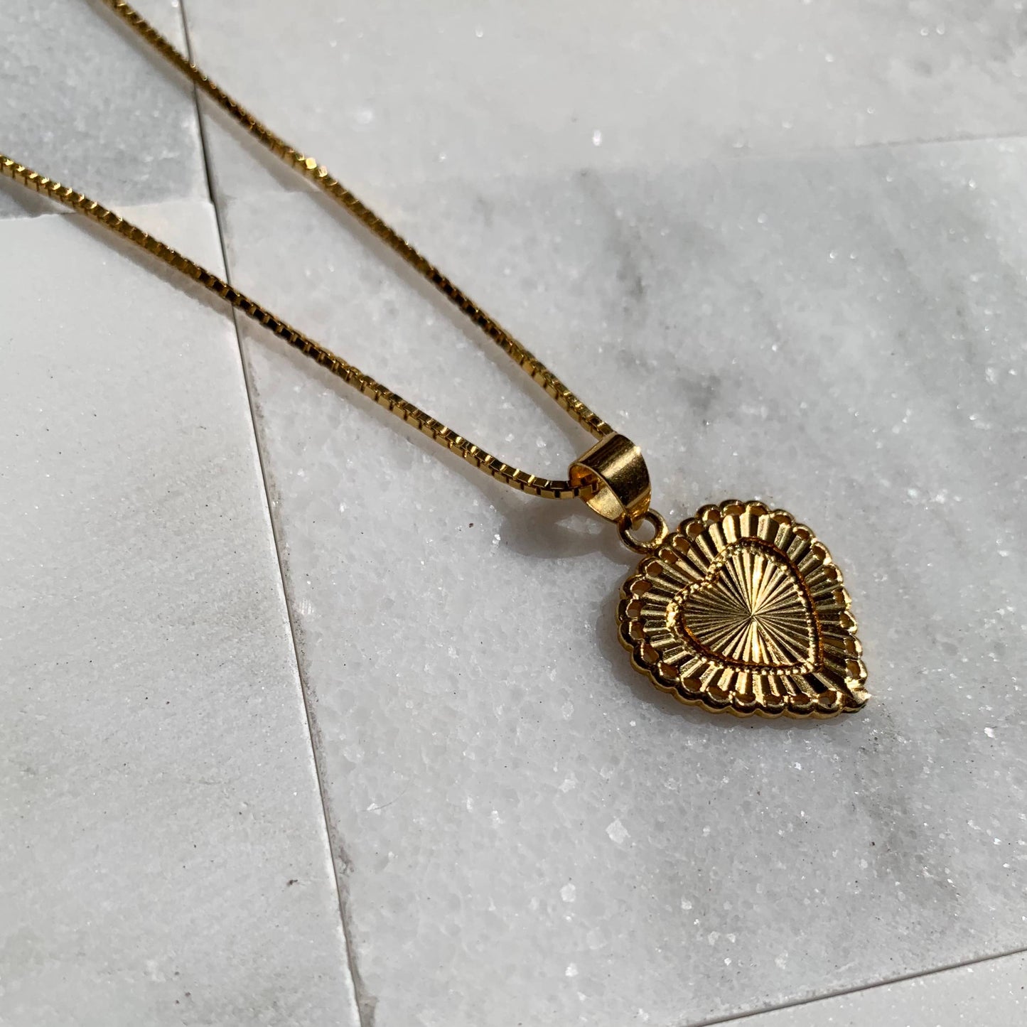 Heartbreaker Gold Heart Necklace. Gold Filled. Gold Jewelry