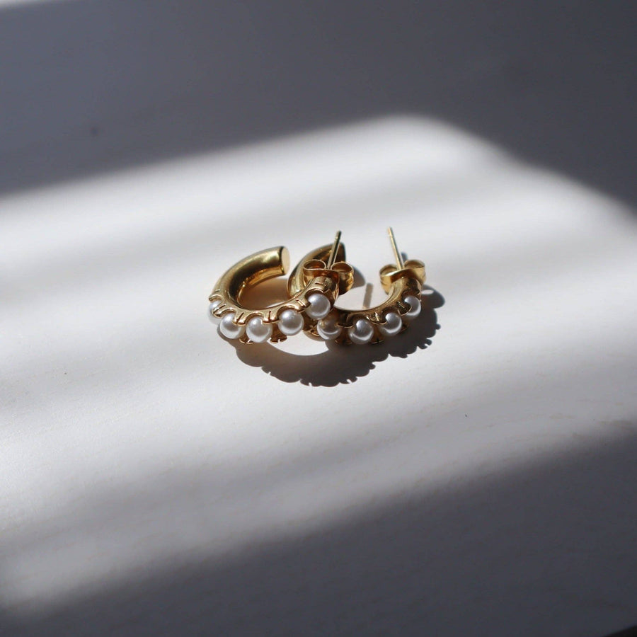 Pearl Hoop Earrings