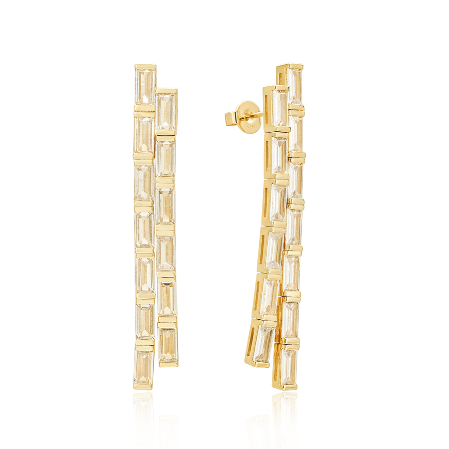 Alana Statement Earrings: Gold plate