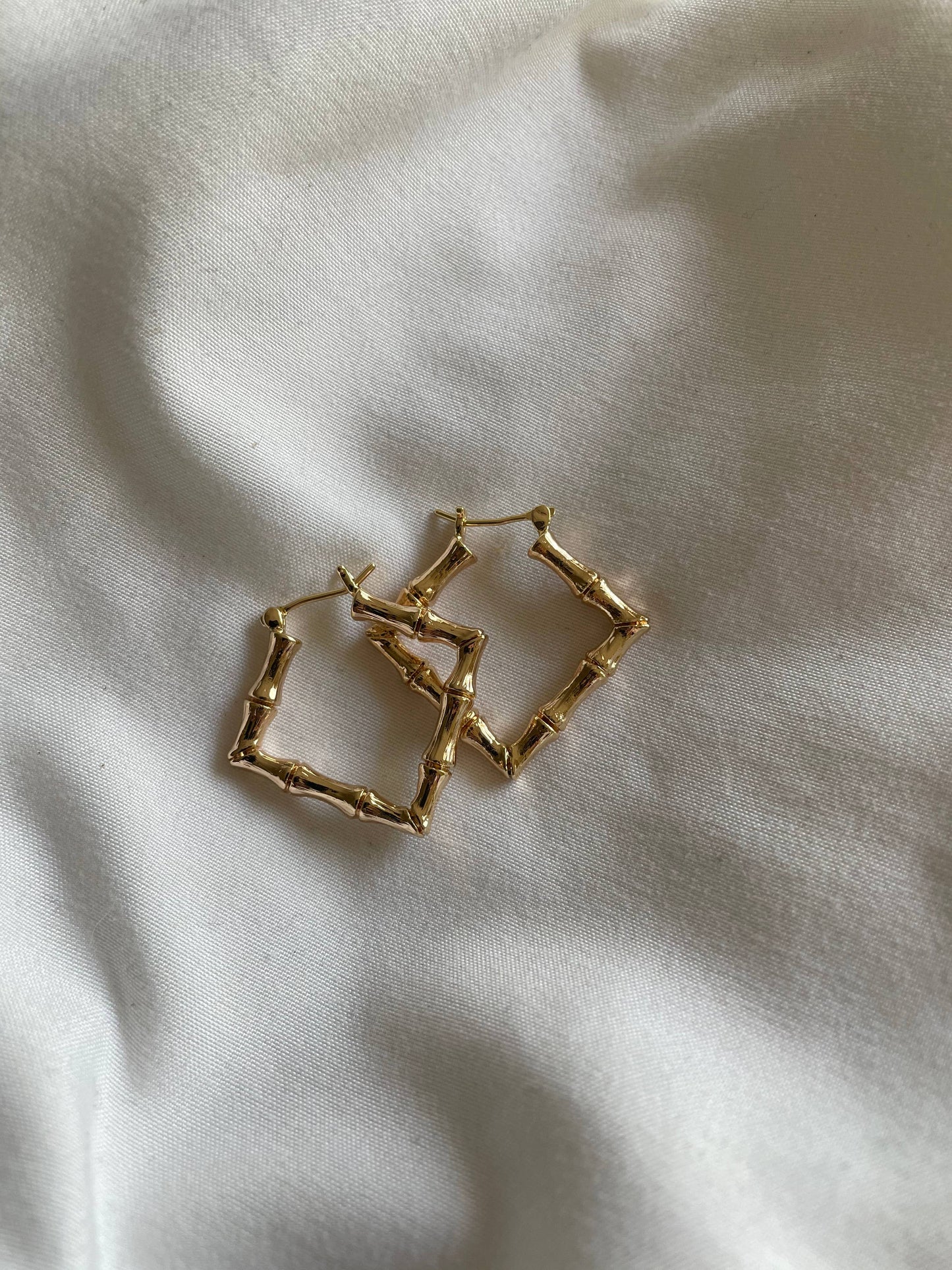 Diamond Shaped Bamboo Earrings