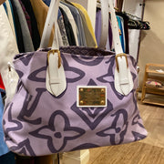 Louis Vuitton White and Purple Monogram Tahitienne Cabas PM, 9