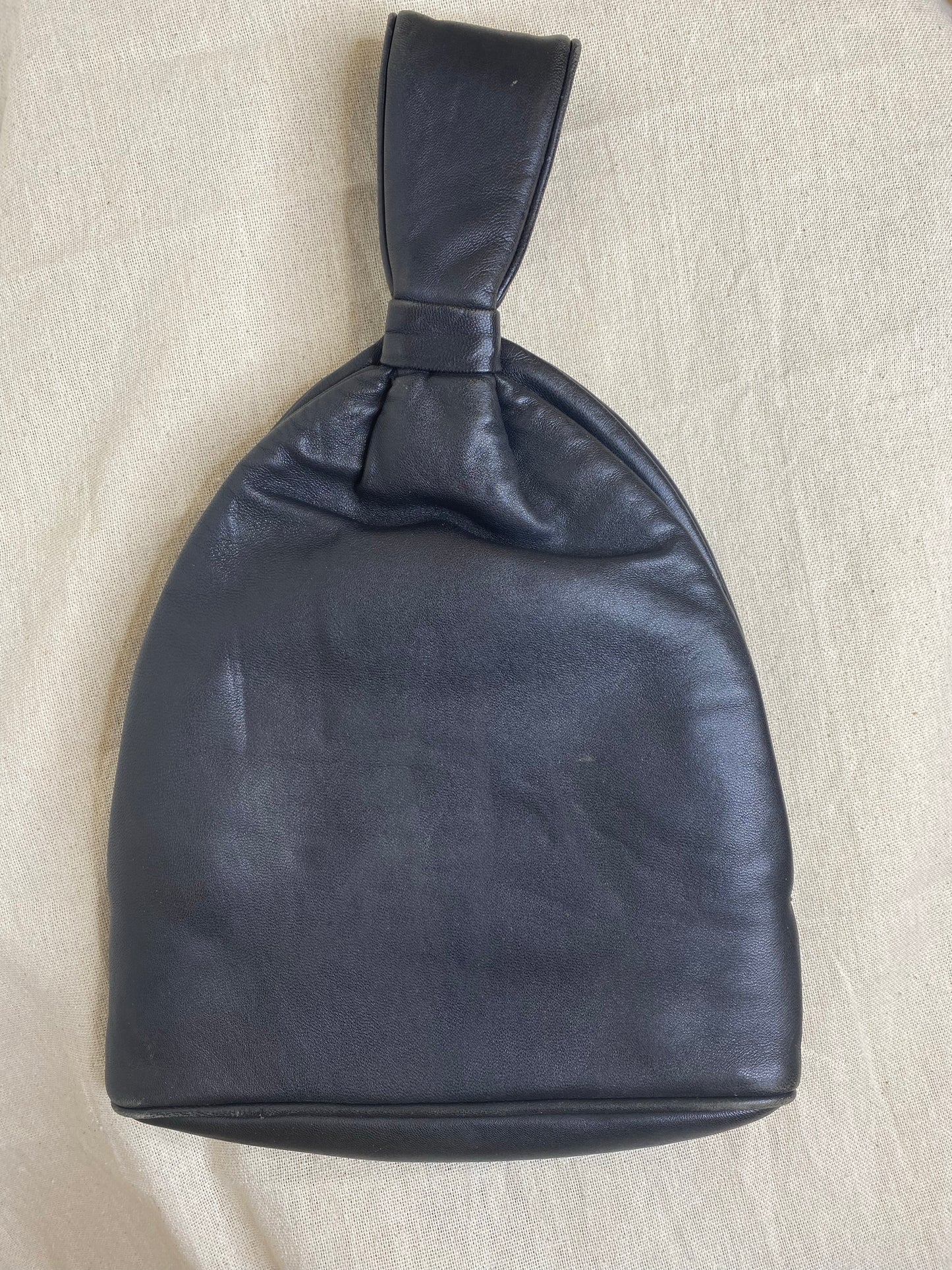 Buttery Black Leather Purse, 1970’s