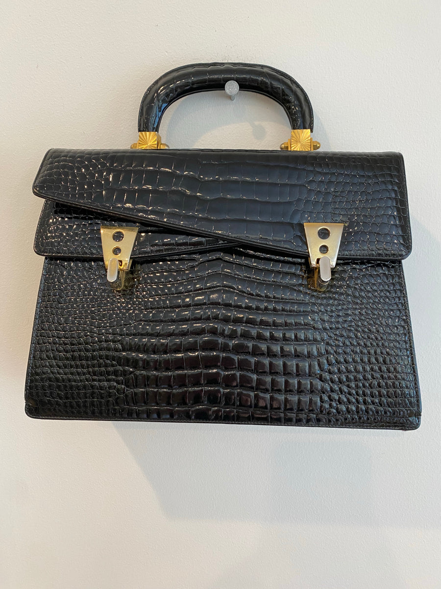 Black Crocodile Purse