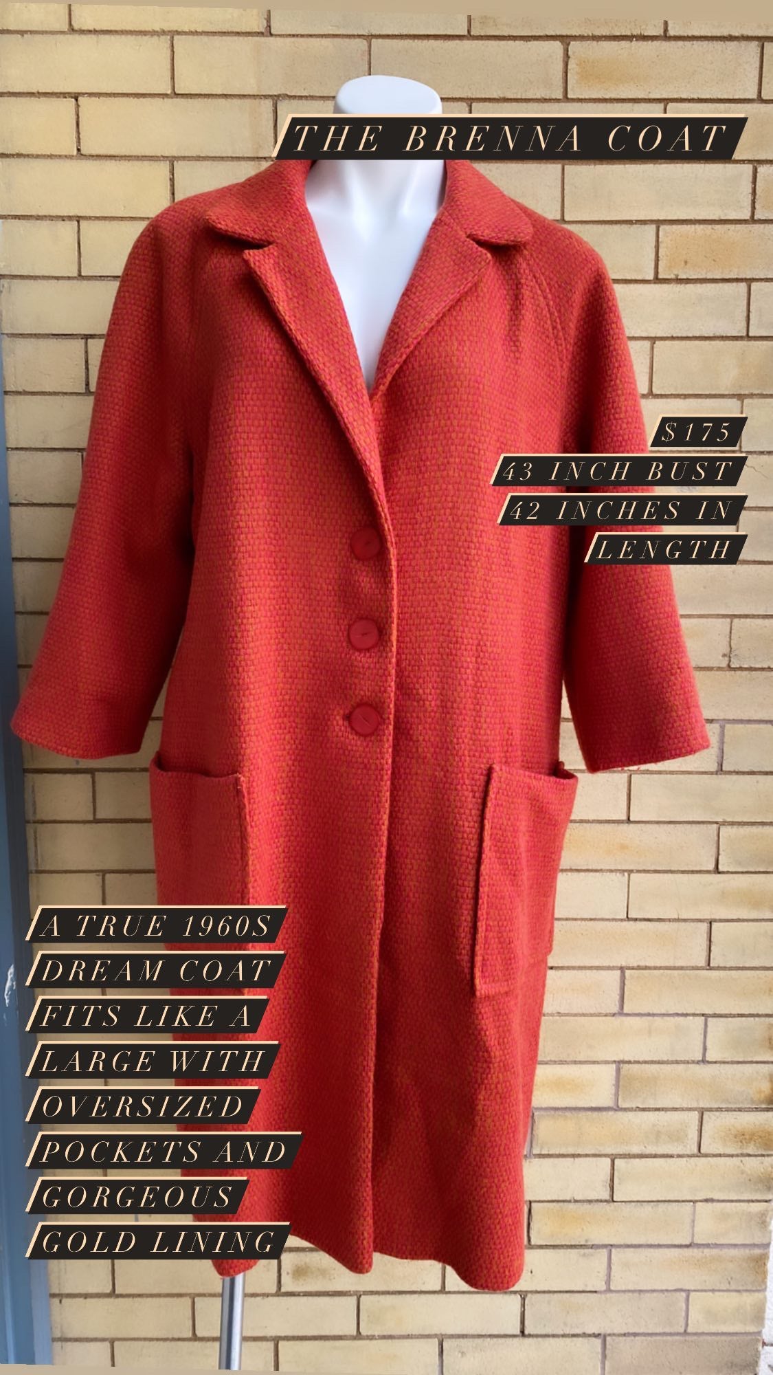 The Brenna Coat, 1960’s