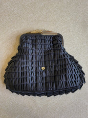 Fendi, Rhinestone Black Satin Clutch, 8