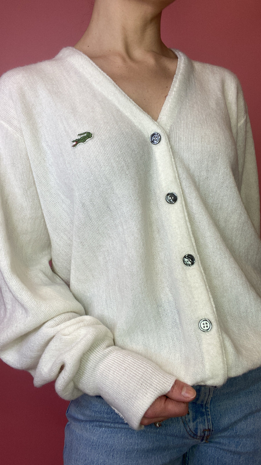 Vintage Lacoste Cardigan, 1970's