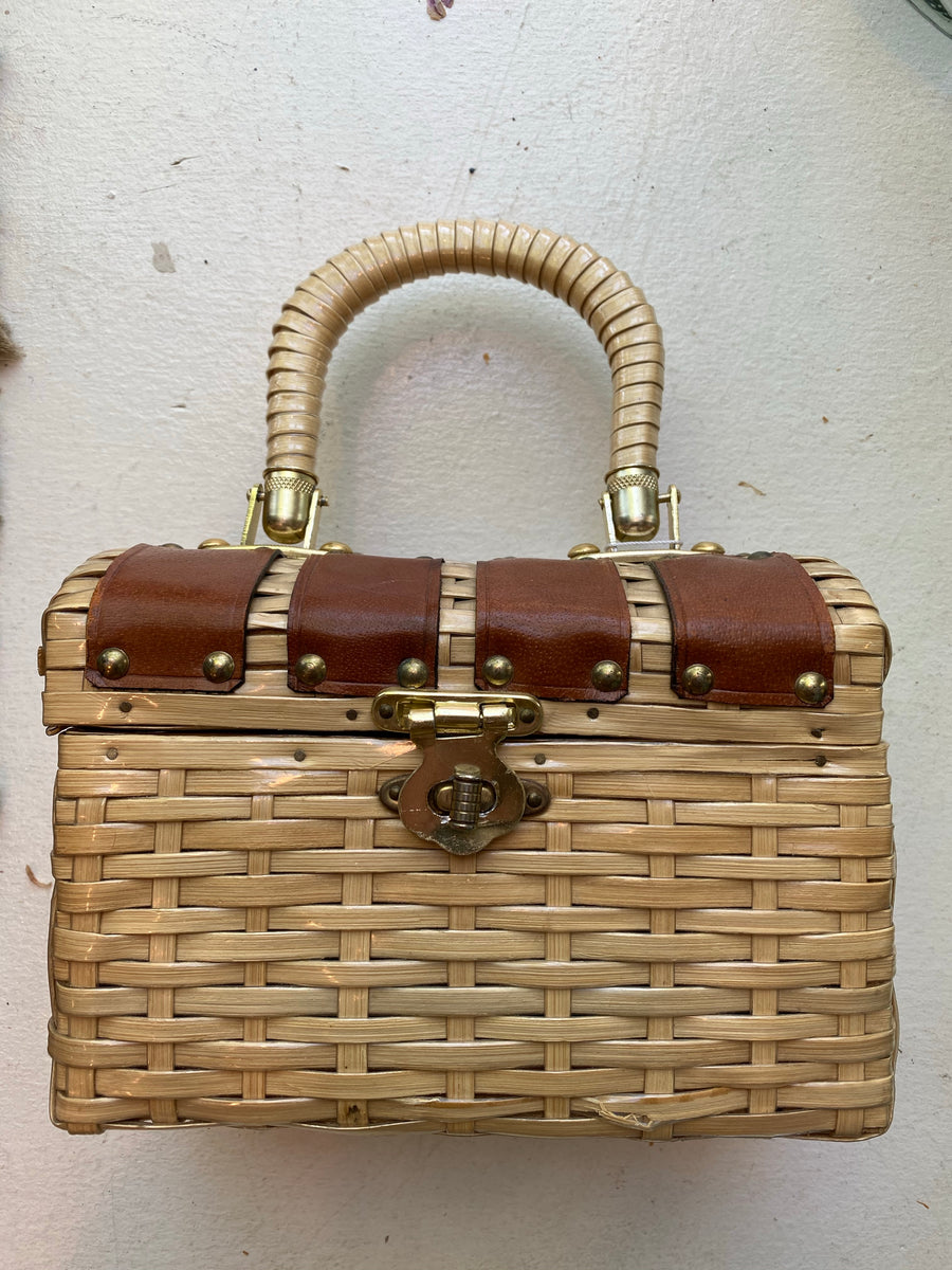 Tiny Wicker Chest Handbag