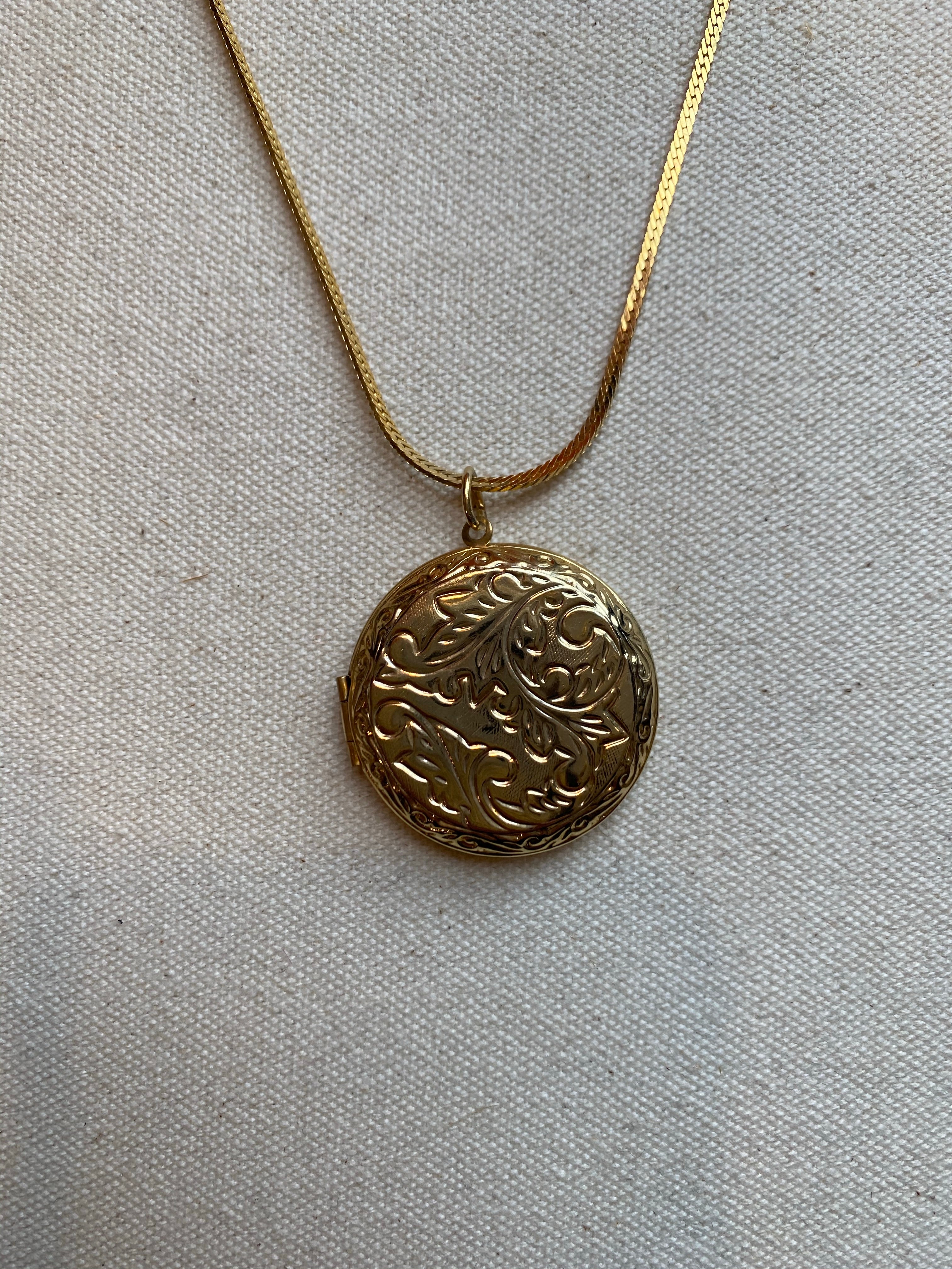 Floral Locket Pendant, 1960's