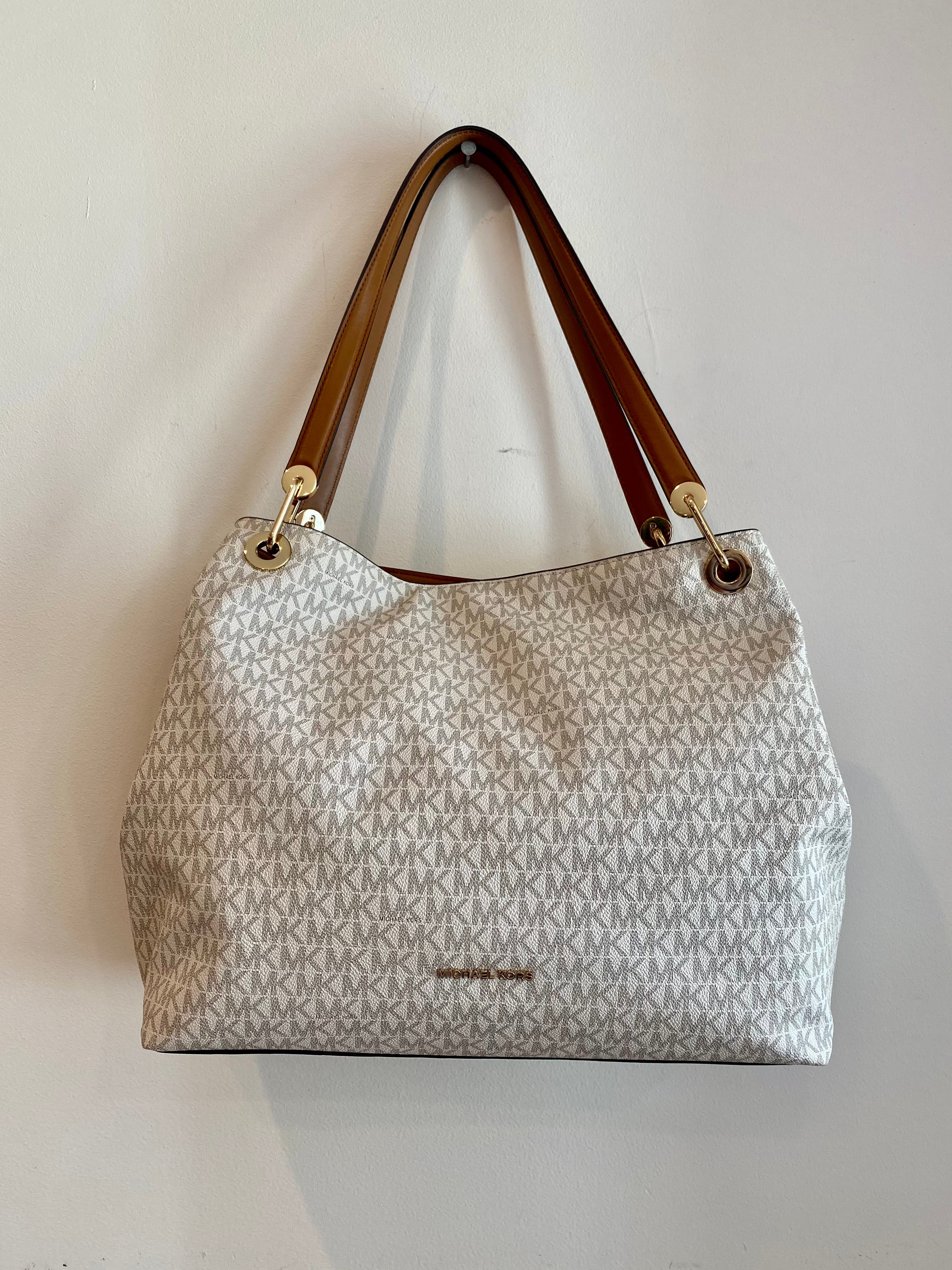 Oversized Cream Shoulder Tote