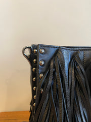 Prada Nappa Fringe Tote Nero Black