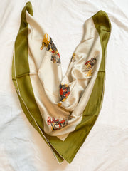 Horse and buggy scarf, 1970's