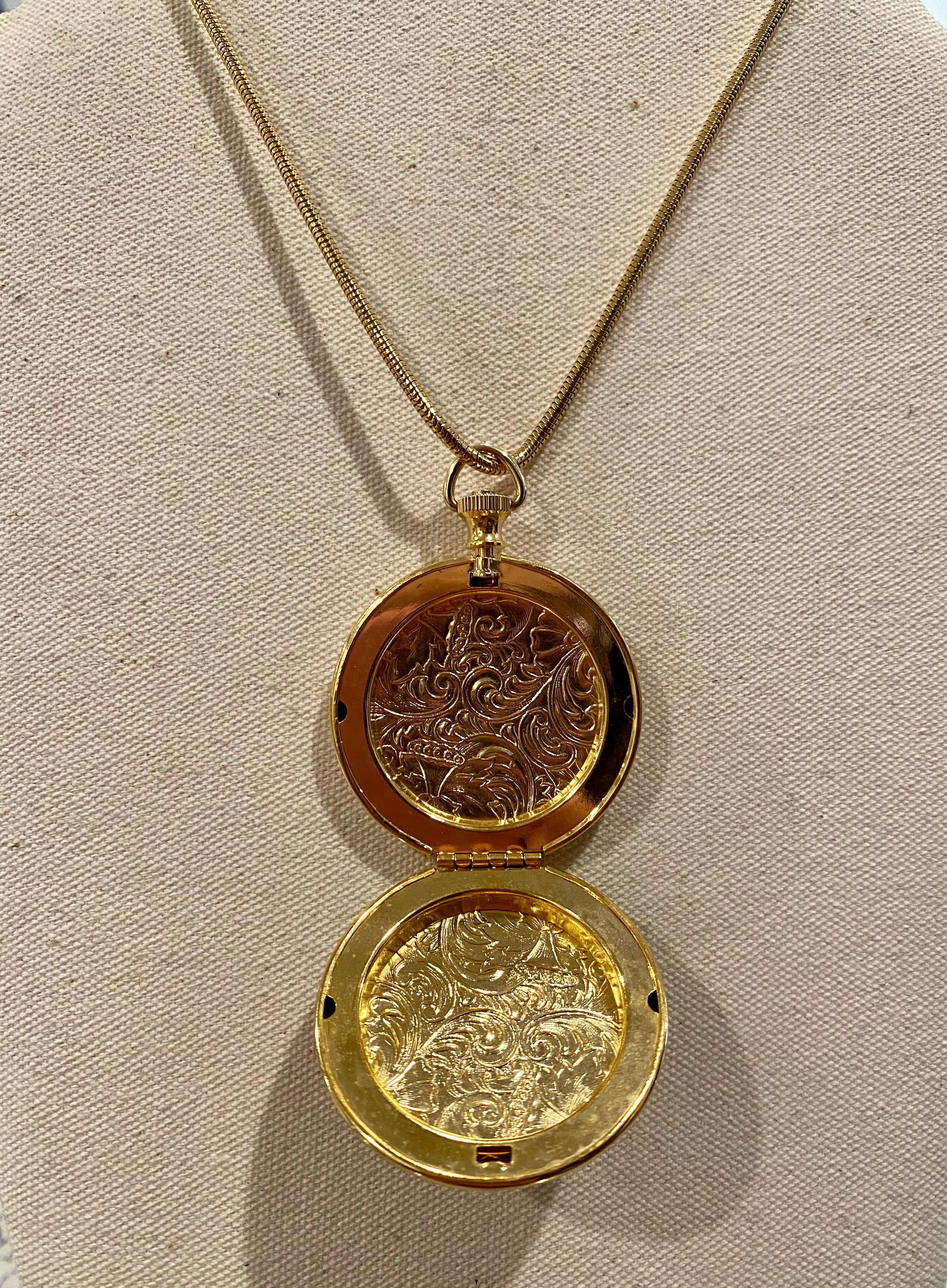 Oversized Gold Toned Locket