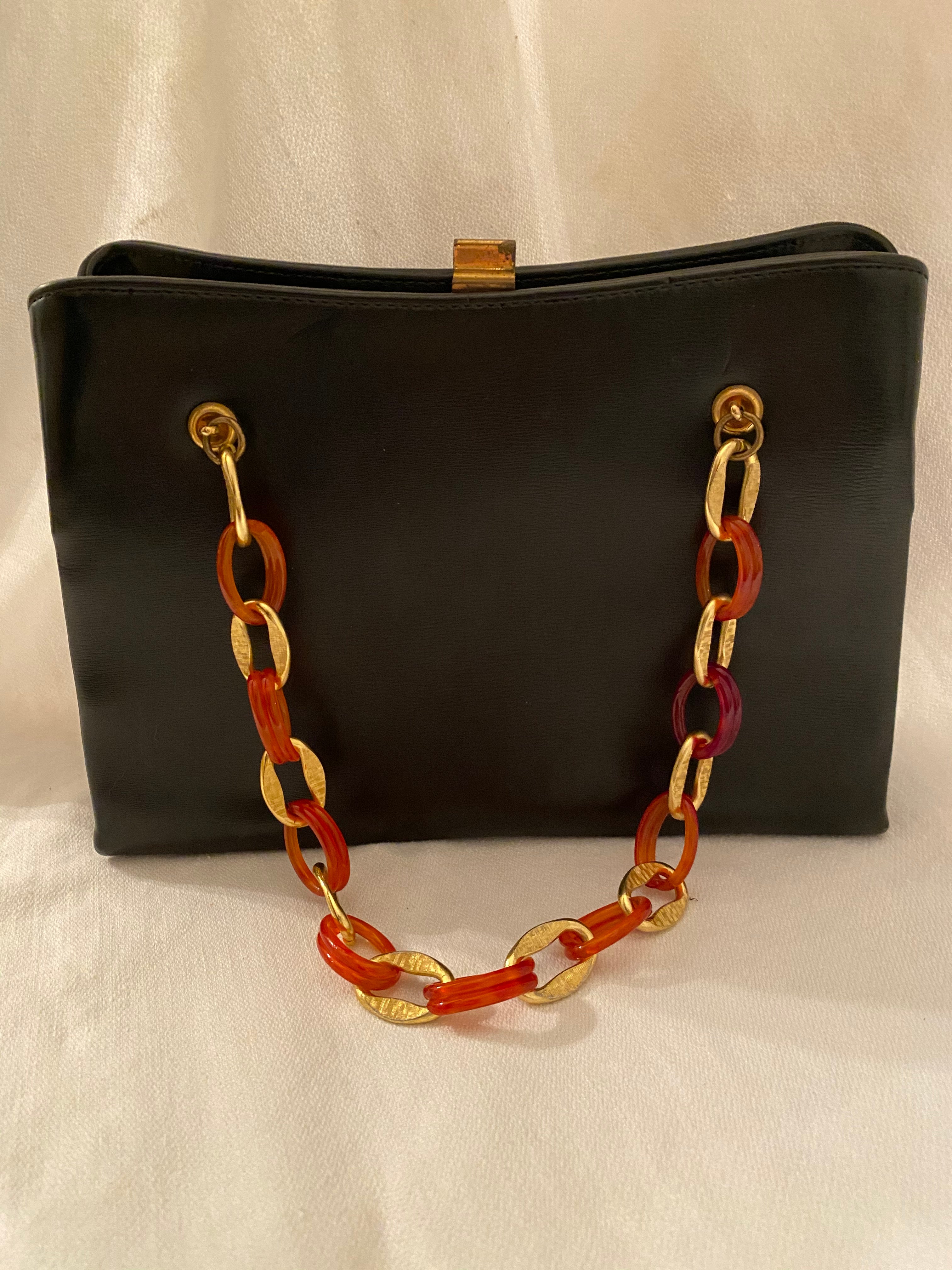 1950’s Leather & Lucite Purse