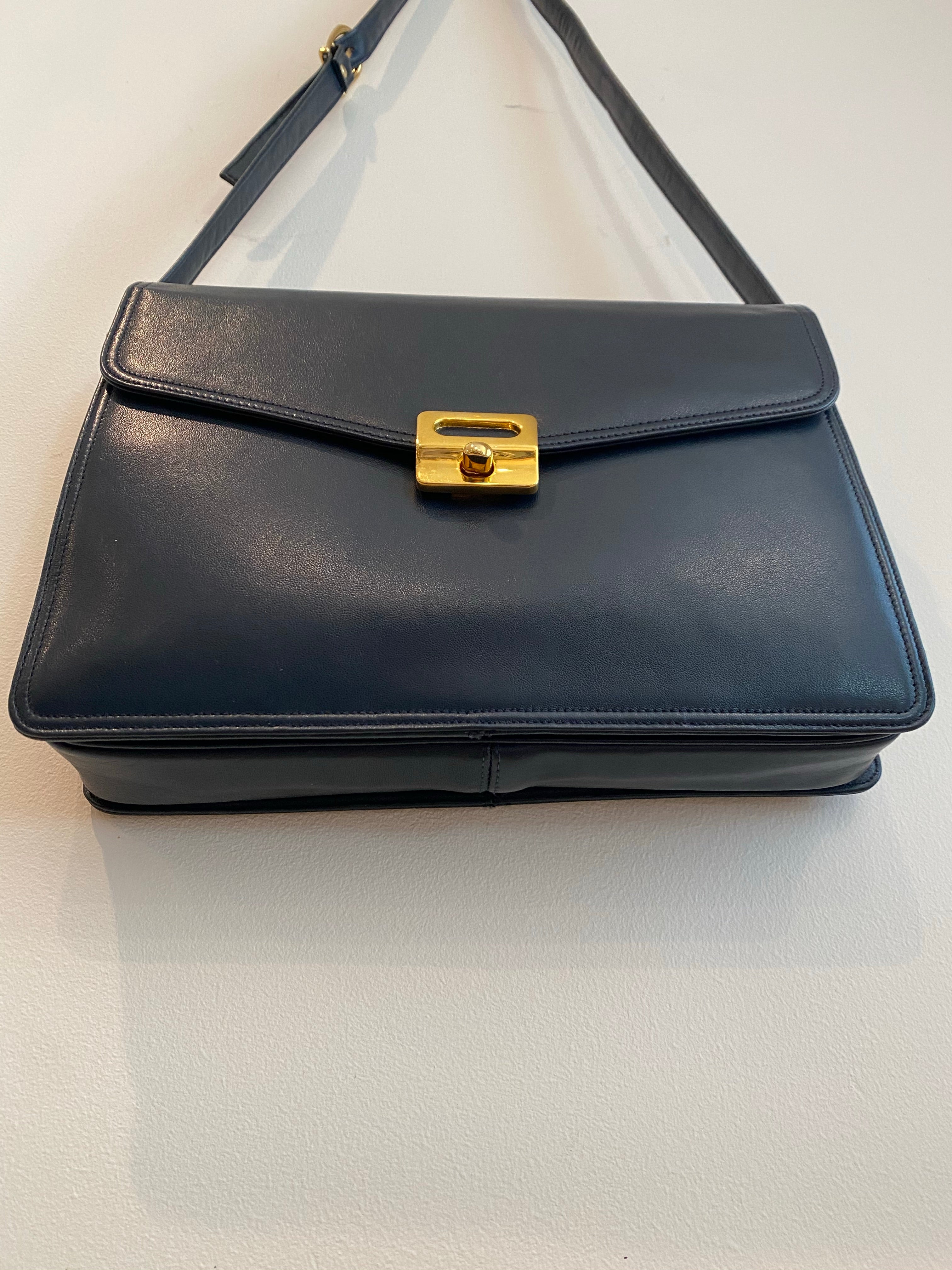 Navy Blue Messenger Shoulder Bag