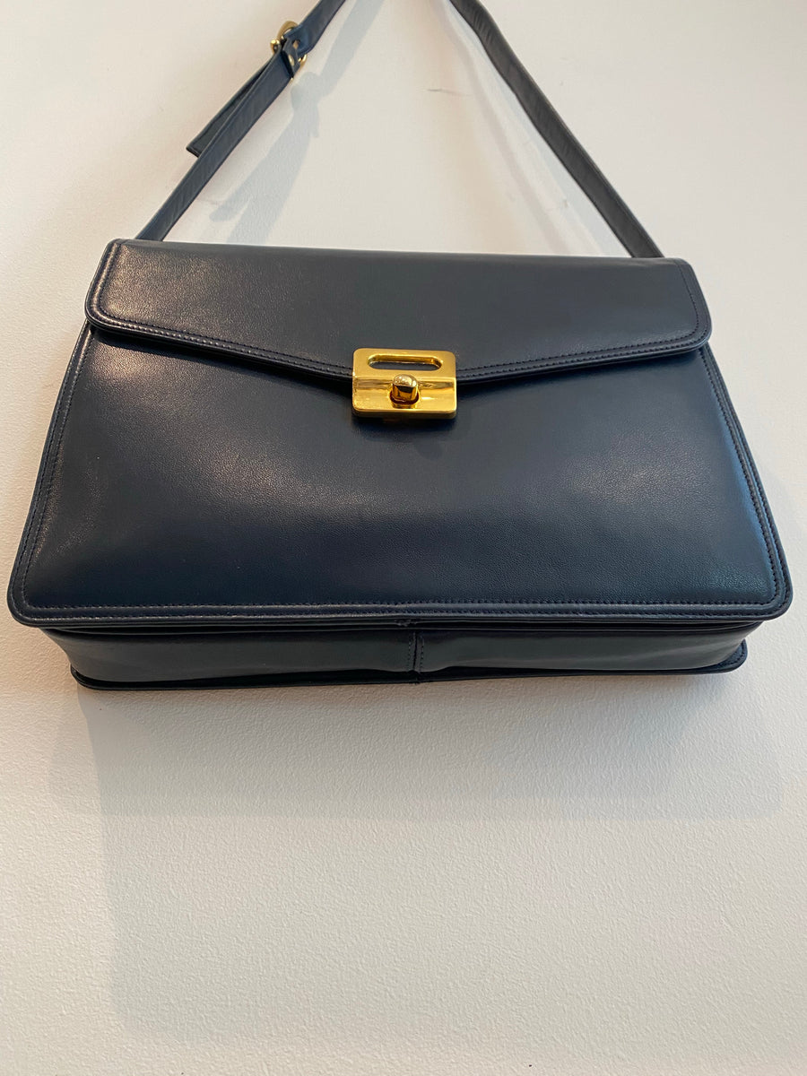 Navy Blue Messenger Shoulder Bag