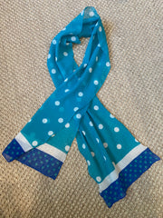 Blue Polka Dot Scarf