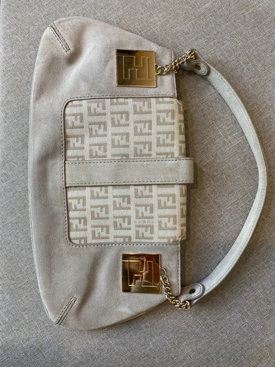 Fendi, Zucchino Suede Pochette, 21