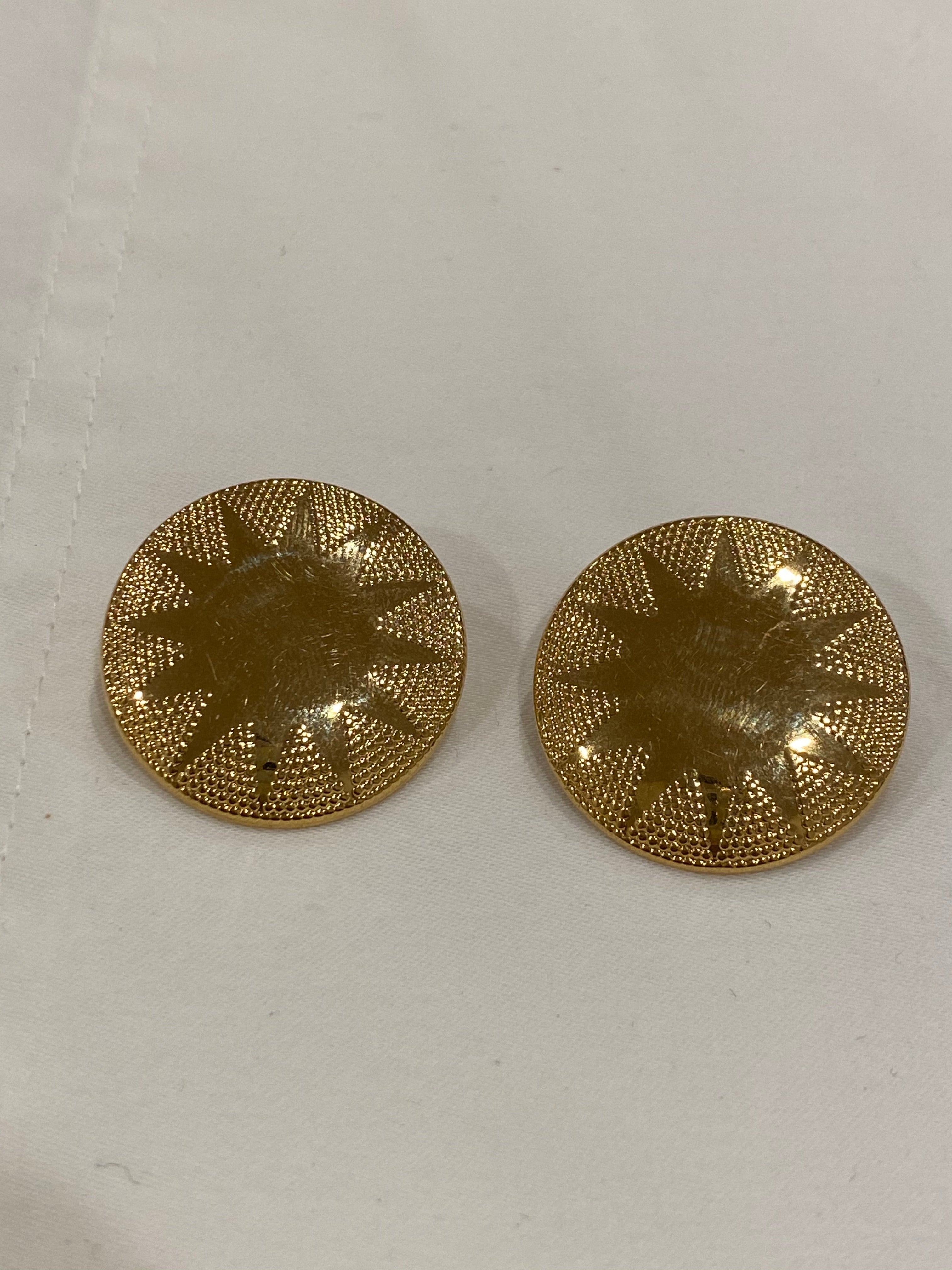 1970's Gladiator Shield Earrings