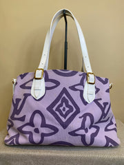 Louis Vuitton White and Purple Monogram Tahitienne Cabas PM, 9