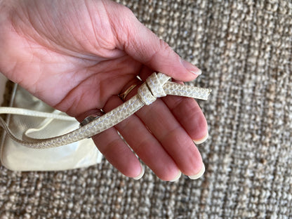 Vintage Susan Gail beige snakeskin clutch