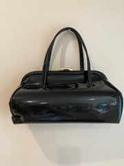 Black Patent Leather Bag, 1950's