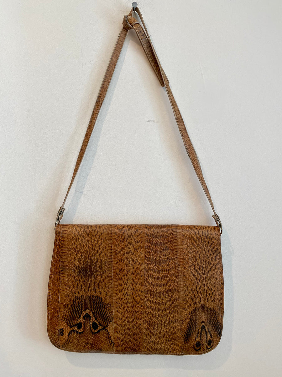 Large Faux Snake Skin Handbag