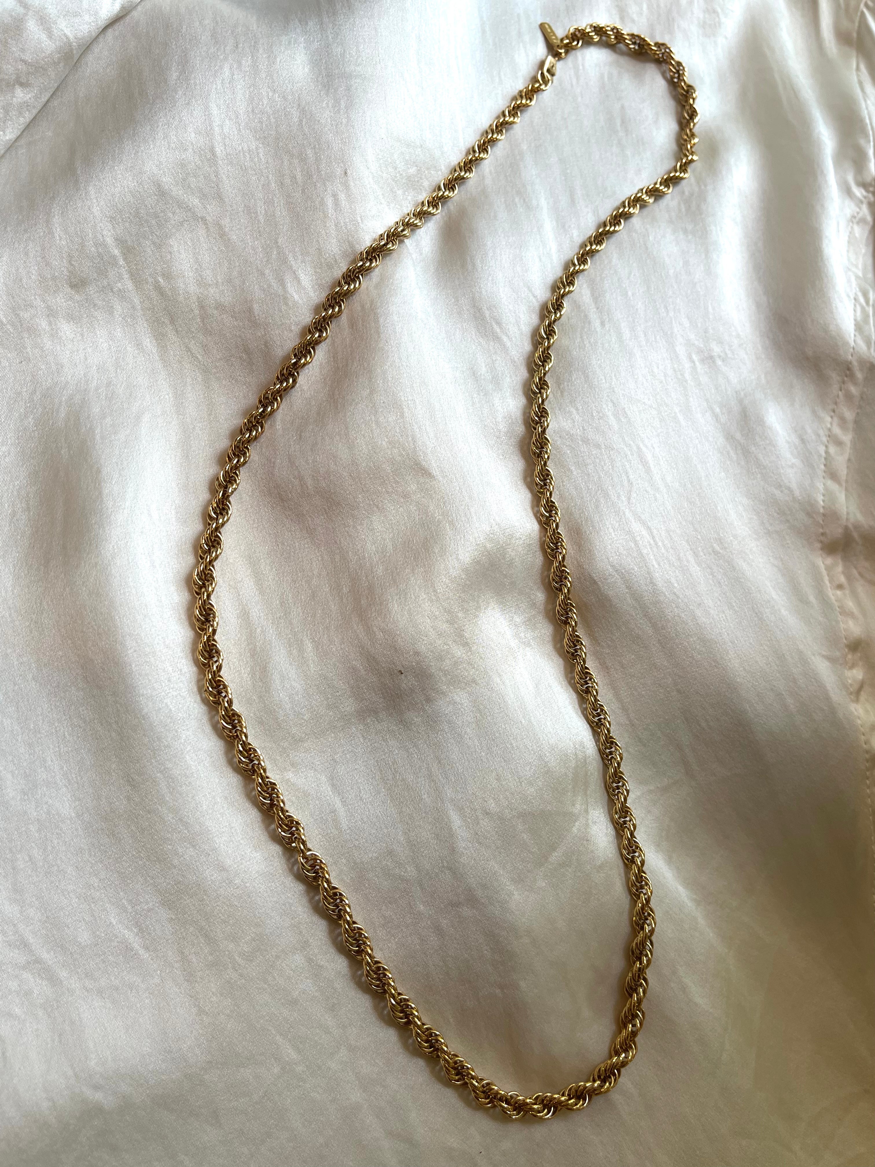 Gold Plated Rope Necklace