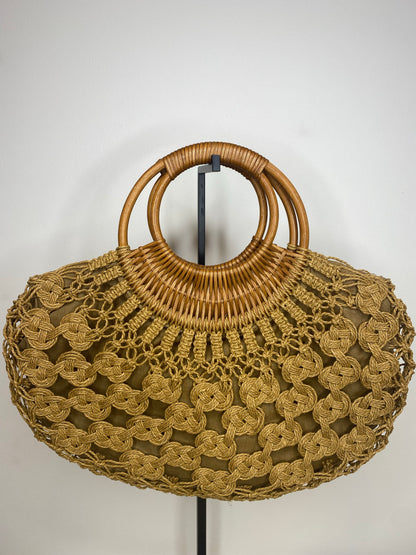Brown Crochet Bag, 1960's
