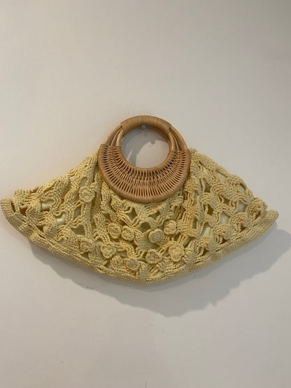 Buttercream Yellow Crochet Handbag