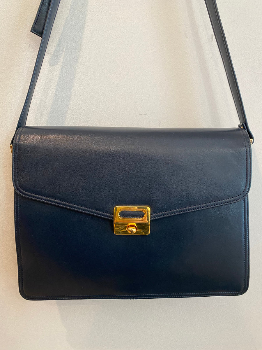 Navy Blue Messenger Shoulder Bag