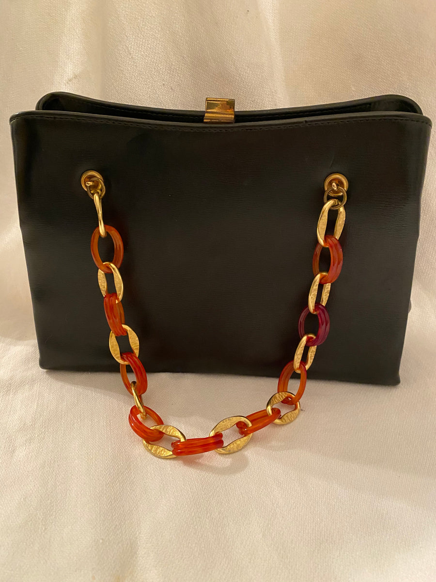 1950’s Leather & Lucite Purse