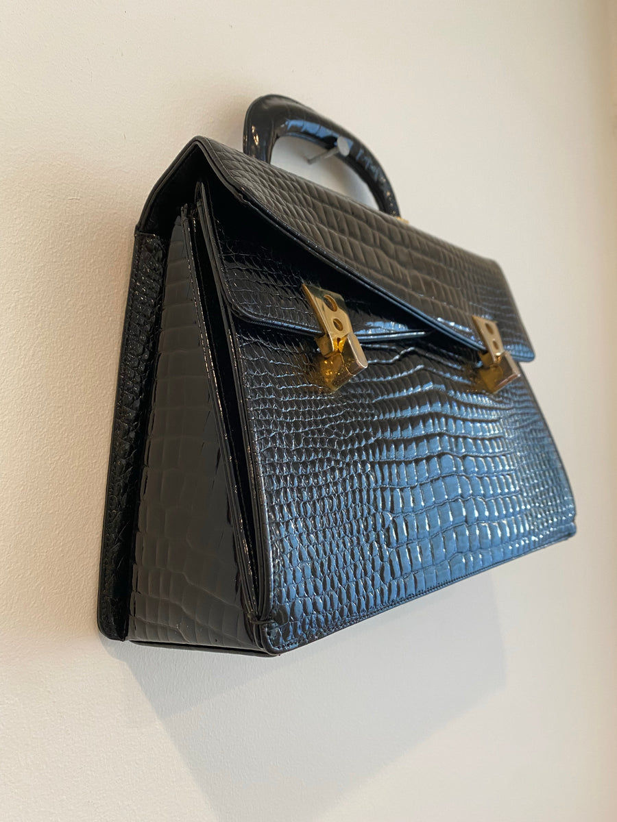 Black Crocodile Purse